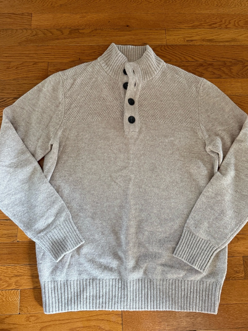 Telluride Clothing 80% Lambswool Pink Oatmeal Mock Neck Sweater - M